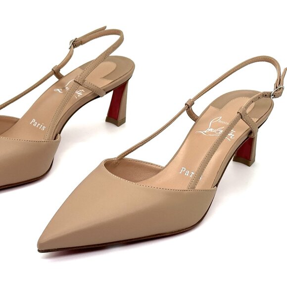Christian Louboutin CONDOROLINE 55 Slingback Strap Pumps Sandals Heel Shoes - Picture 11 of 15